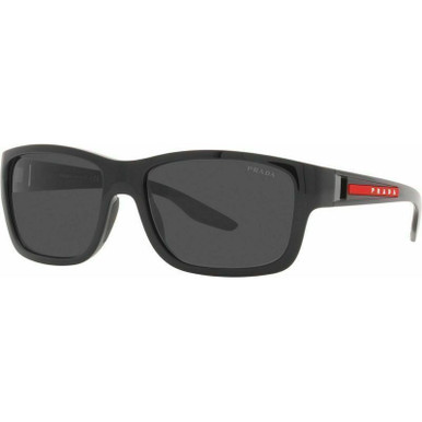 Prada Linea Rossa PS01WS - Black/Dark Grey Hydrophobic Lenses