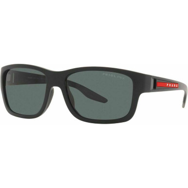 PS01WS - Black Rubber/Dark Grey Polarised Lenses