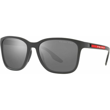 PS02WS - Grey Rubber/Dark Grey and Silver Mirror Polarised Lenses