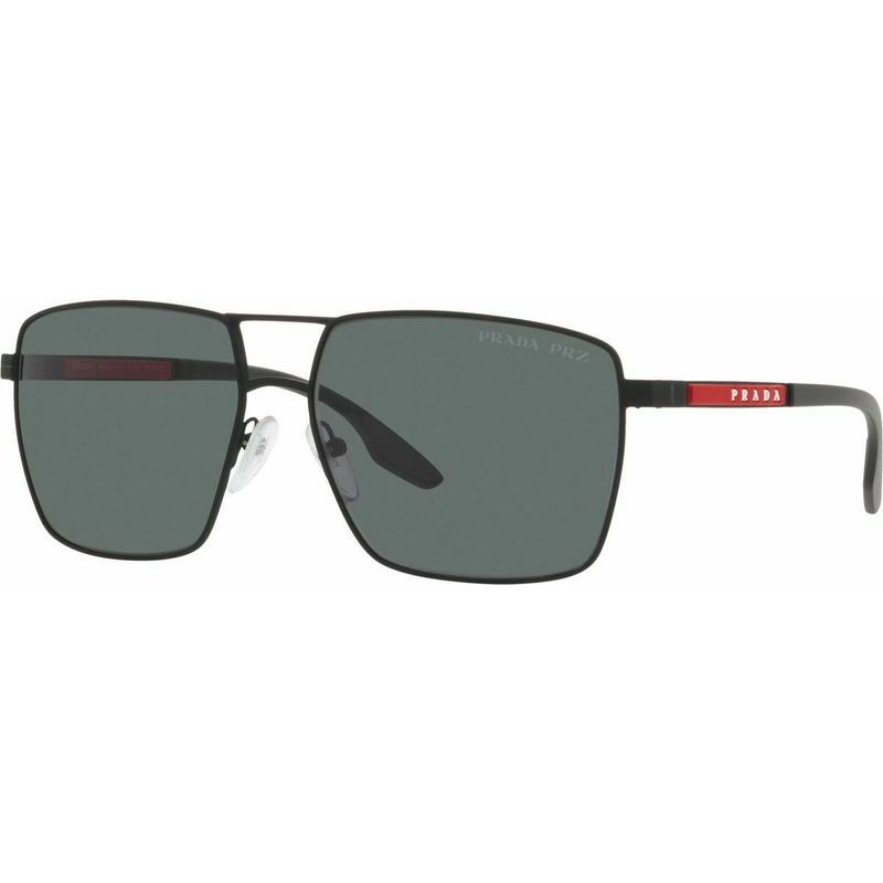 Prada Linea Rossa PS50WS Black Rubber/Dark Grey | Polarised