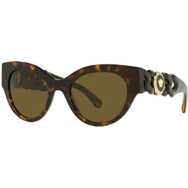 Versace VE4408, Havana/Dark Brown Lenses