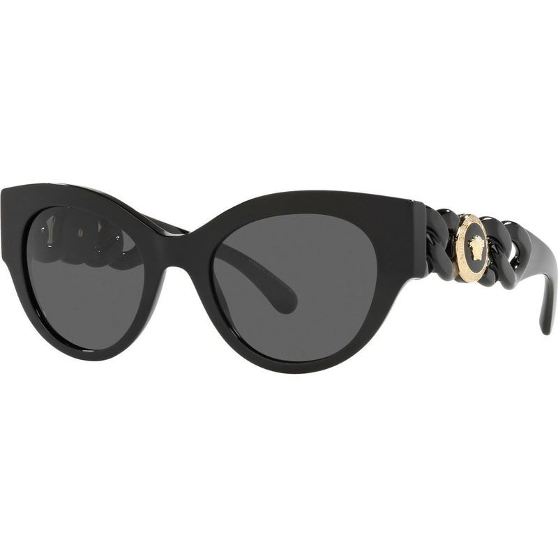 Embellished cat-eye sunglasses in black - Versace