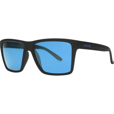 Liive Sabotage X - Matte Black/Blue Mirror Polarised Lenses