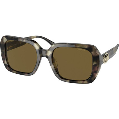 Coach HC8329U - Milky Moss Green Tortoise/Dark Brown Lenses