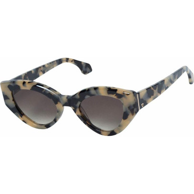 Valley Eyewear Bones, Fawn Tort/Black Gradient Lenses