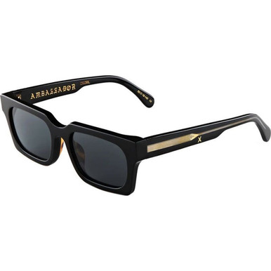 Oscar & Frank Ambassador - Gloss Black/Dark Grey Lenses