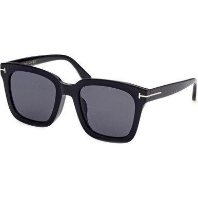 Tom Ford FT0956D Shiny Black/Smoke | Polarised | Afterpay