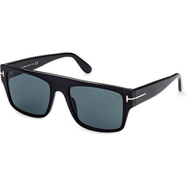 Tom Ford FT0907 - Shiny Black/Blue Lenses