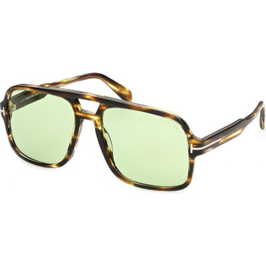 Tom Ford FT0884 - Dark Havana/Green Lenses