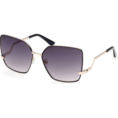 Guess 7814, Black and Gold/Smoke Gradient Lenses