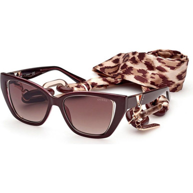 Guess 7816 - Shiny Bordeaux/Brown Gradient Lenses
