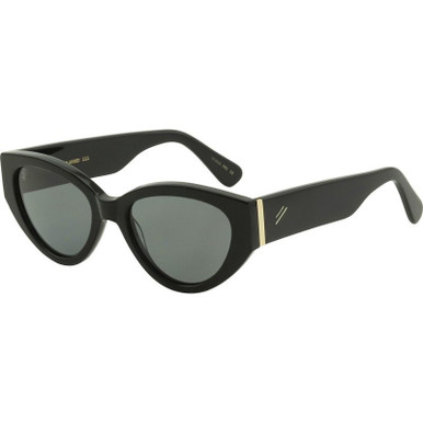 Bask Eyewear Franki, Shiny Black/Grey Polarised Lenses