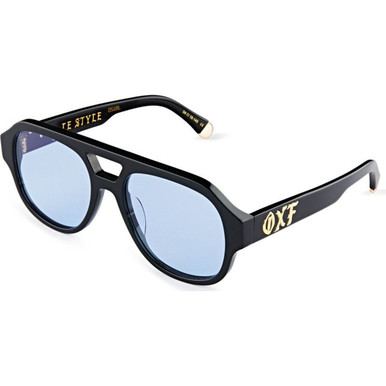 Oscar & Frank Le Style - Gloss Black/Blue Photochromic Lenses