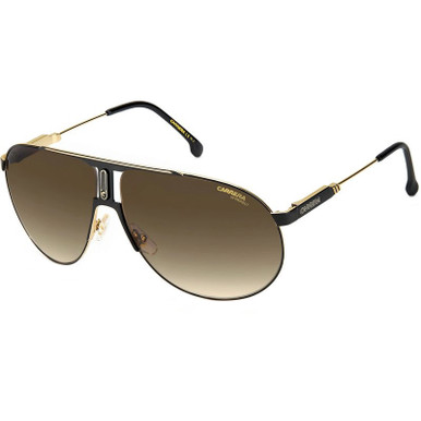 Carrera Panamerika 65 - Black and Gold/Brown Gradient Lenses