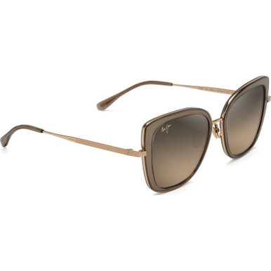 Violet Lake - Transparent Taupe and Gold/HCL Bronze Polarised Lenses