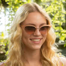 Shop Sunday Somewhere Electra Sunglasses Dusty Pink/Brown display picture 1