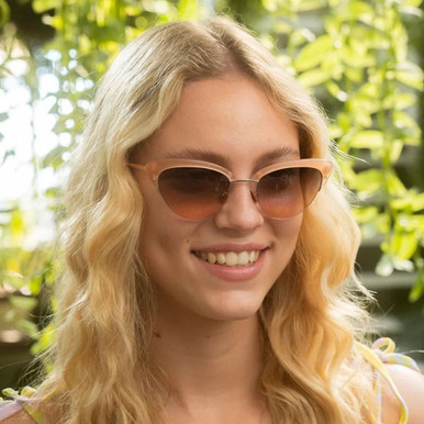 Shop Sunday Somewhere Electra Sunglasses Dusty Pink/Brown display picture 2