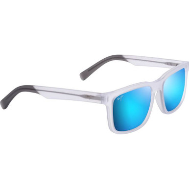 Maui Jim Stone Shack - Matte Crystal/Blue Hawaii Mirror Glass Polarised Lenses