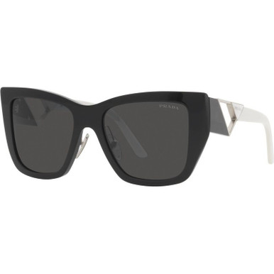 Prada PR21YS, Black/Dark Grey Lenses