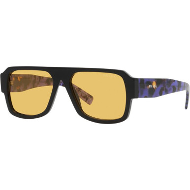 Prada PR22YSF, Black/Yellow Lenses