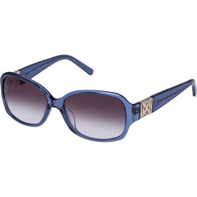 Jacinta - Navy/Warm Smoke Gradient Lenses 58 Eye Size