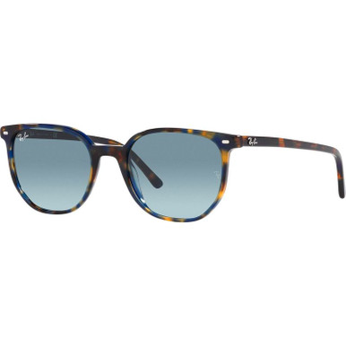 Ray-Ban Elliot RB2197, Yellow and Blue Havana/Blue Grey Gradient Glass Lenses 52 Eye Size