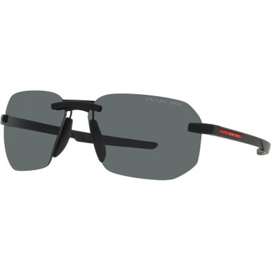 Black Rubber/Dark Grey Polarised Lenses