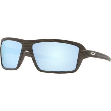 Oakley Cables, Woodgrain/Prizm Deep Water Polarised Lenses