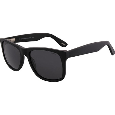 Bill Bass Carlo, Matte Black/Grey Polarised Lenses