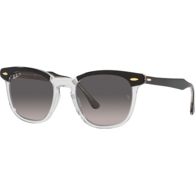 Ray-Ban Hawkeye RB2298 - Black on Transparent/Grey Gradient Polarised Glass Lenses 52 Eye Size