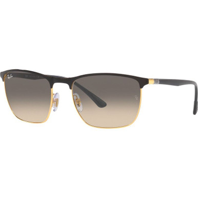 Ray-Ban RB3686 - Black on Arista/Grey Clear Gradient Glass Lenses