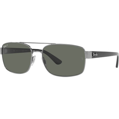 RB3687 - Gunmetal/Green Polarised Glass Lenses 61 Eye Size