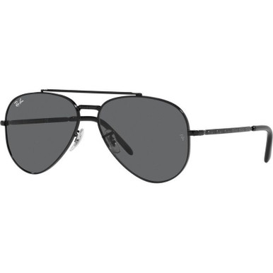 New Aviator RB3625 - Black/Dark Grey Glass Lenses 62 Eye Size