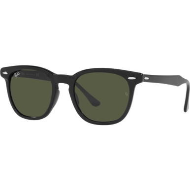 Ray-Ban Hawkeye RB2298, Black/Green Glass Lenses 50 Eye Size