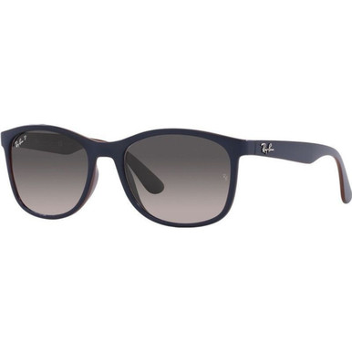 Ray-Ban RB4374 - Matte Blue on Brown/Grey Gradient Polarised Glass Lenses