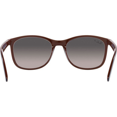 Ray-Ban Women\'s Grey/Brown Frame Sunglasses with Brown Polarized Lenses #4374 RB4374 Sunglasses in Brown On Grey and Brown Polarized  main image 4