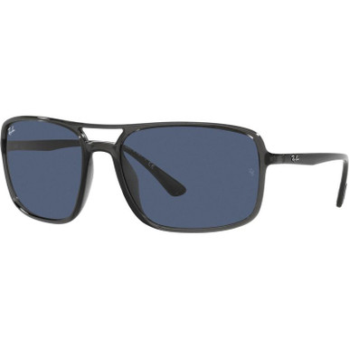 Ray-Ban RB4375, Transparent Grey/Dark Blue Lenses