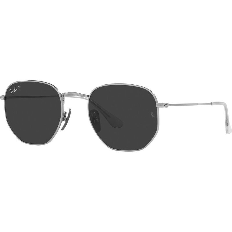 Ray Ban Hexagonal RB8148 Silver Black Polarised Zip Pay