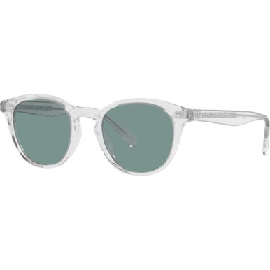 Oliver Peoples Desmon Sun V5454SU - Crystal/Teal Polarised Glass Lenses 50 Eye Size