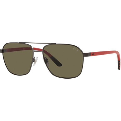 Polo Ralph Lauren PH3140 - Matte Dark Gunmetal/Brown Lenses