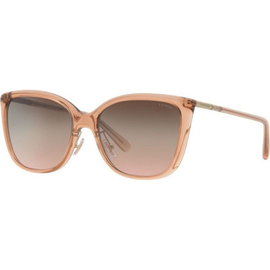 Coach HC8345 - Transparent Champagne/Brown Pink Gradient Lenses