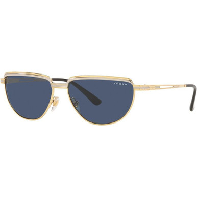 Vogue Eyewear VO4235S, Top Silver and Gold/Dark Blue Lenses