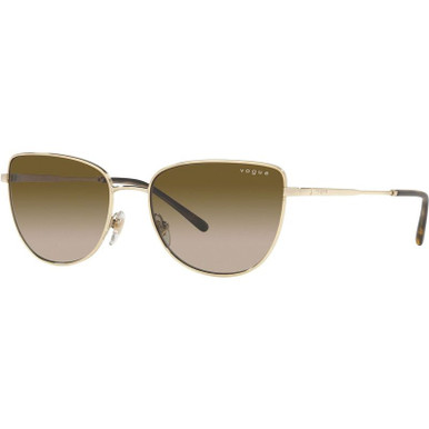 Vogue Eyewear VO4233S, Pale Gold/Brown Gradient Lenses