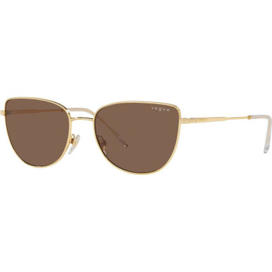 Vogue Eyewear VO4233S, Gold/Dark Brown Lenses