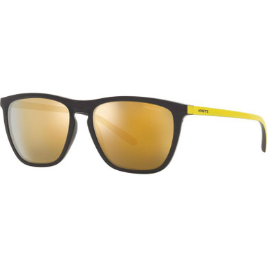Arnette Fry AN4301, Black/Yellow Gold Mirror Lenses
