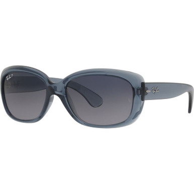 Ray-Ban Jackie Ohh RB4101, Transparent Blue/Blue Gradient Glass Polarised Lenses