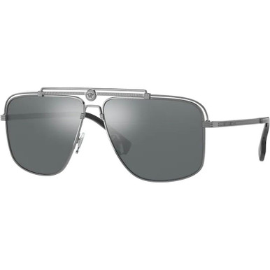 Versace VE2242 - Gunmetal/Light Grey Black Mirror Lenses