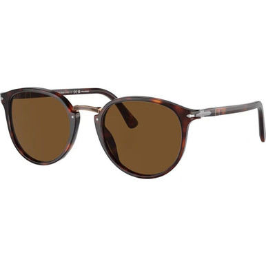Persol PO3210S - Havana/Brown Polarised Glass Lenses 54 Eye Size