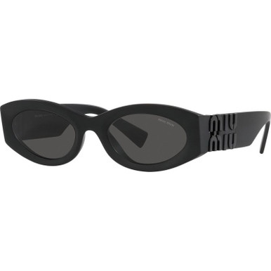 Miu Miu 11WS, Matte Black/Dark Grey Lenses