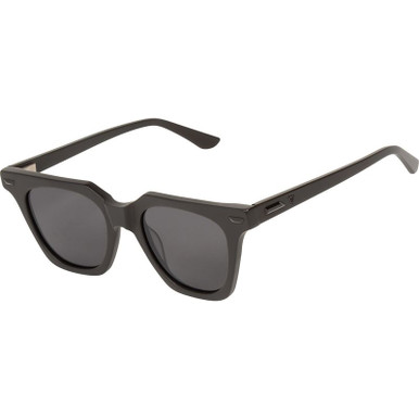 Prisoner II - Matte Black with Gloss Black Metal Trim/Black Polarised Lenses